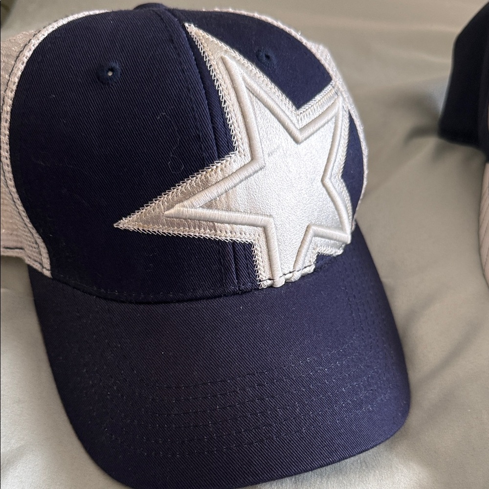 NFL Navy and White Star Cap